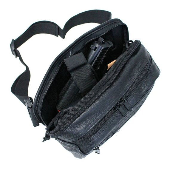 Roma Genuine Leather Unisex Concealment Fanny Pack 7070L,ADD TO YOUR SURVIVALKIT - Picture 8 of 10